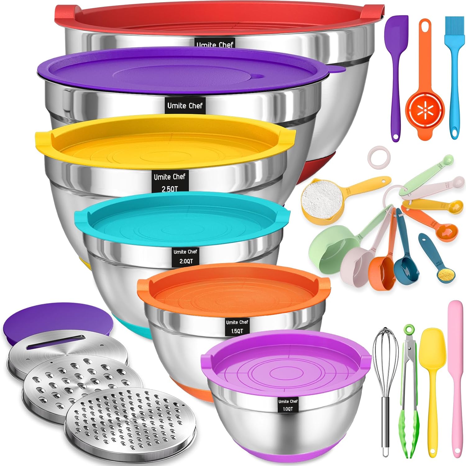 Mixing Bowls with Airtight Lids Set, - Image 8